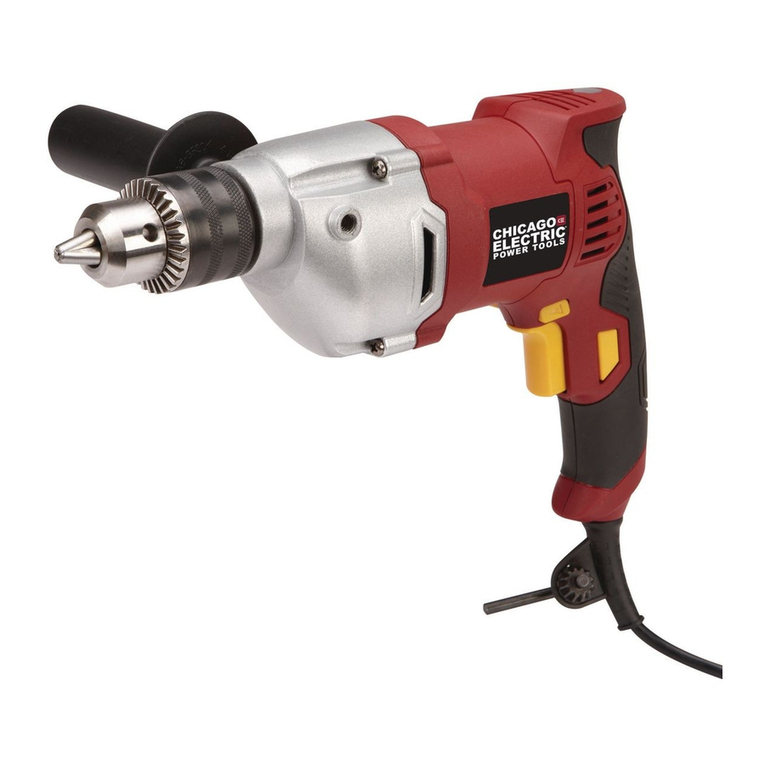 Chicago Electric 1/2" variable Speed Reversible HEAVY DUTY DRILL... Owner's manual & safety instructions Chicago Electric 1/2" variable Speed Reversible HEAVY DUTY DRILL... Owner's manual & safety instructions