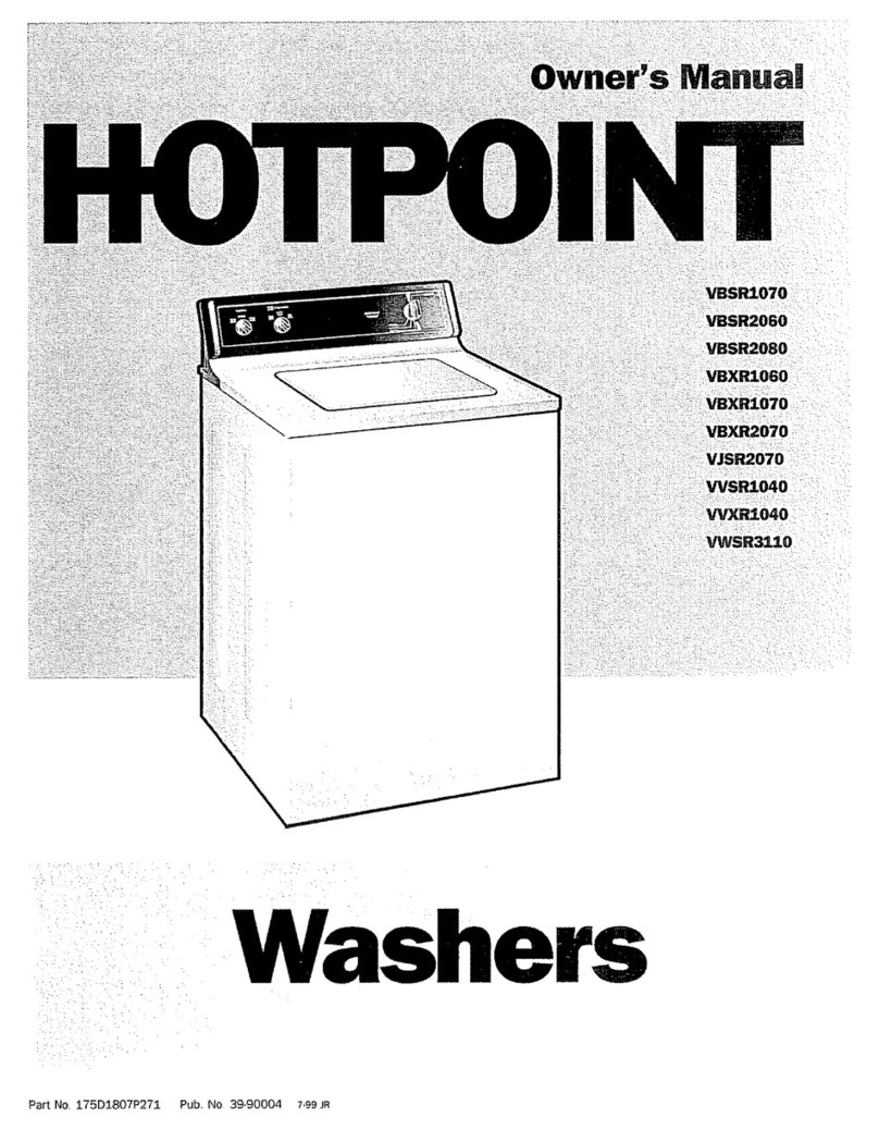 Hotpoint VBSR 1070 owner's manual