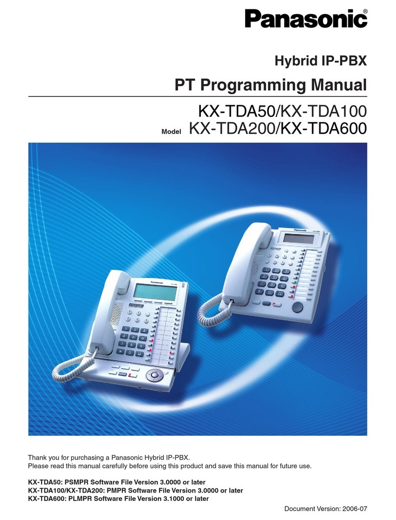 Panasonic KX-TDA50 Owner's manual