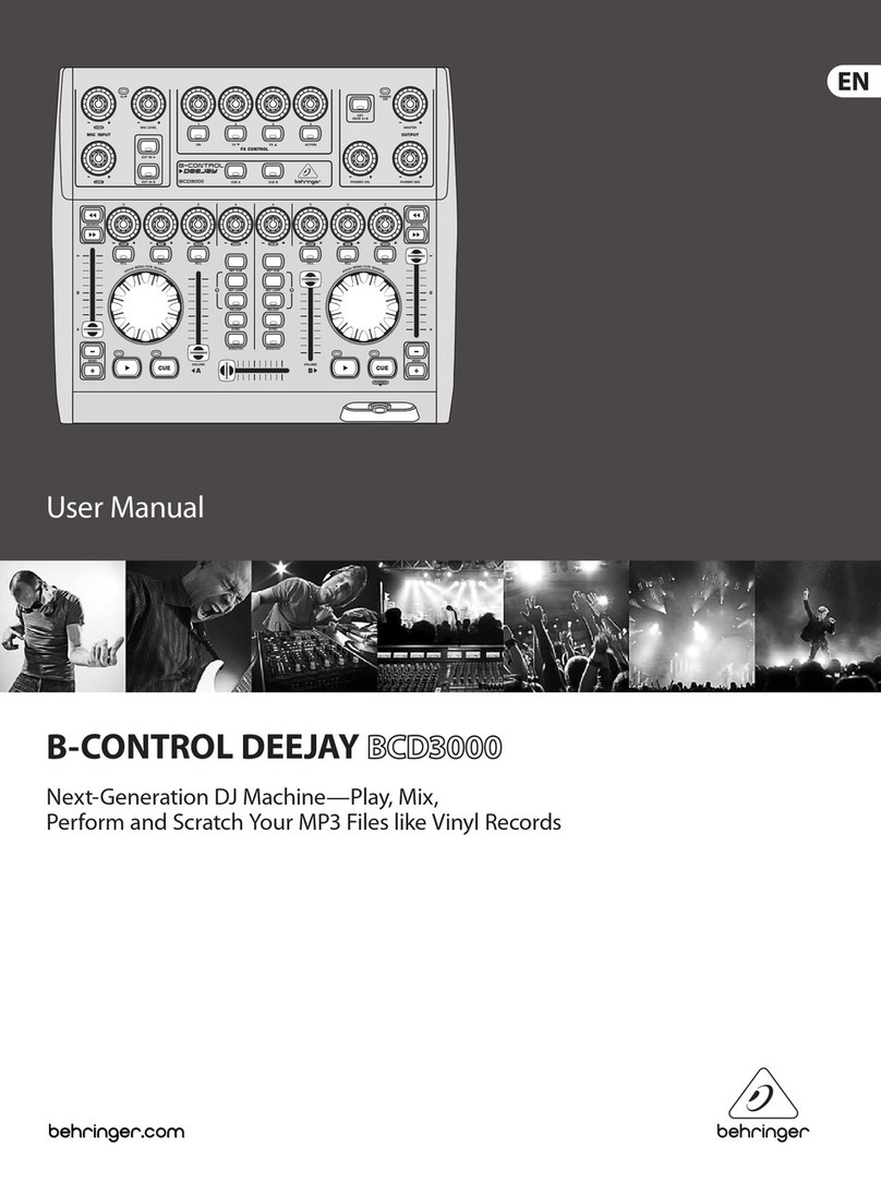 Behringer B-Control Deejay BCD3000 User manual