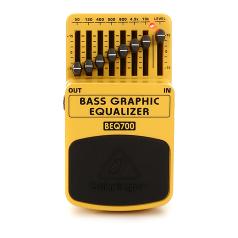 Behringer BASS GRAPHIC EQUALIZER BEQ700 User manual