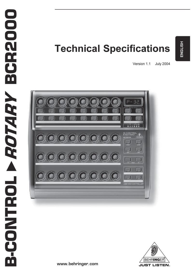 Behringer B-CONTROL ROTARY BCR2000 User manual