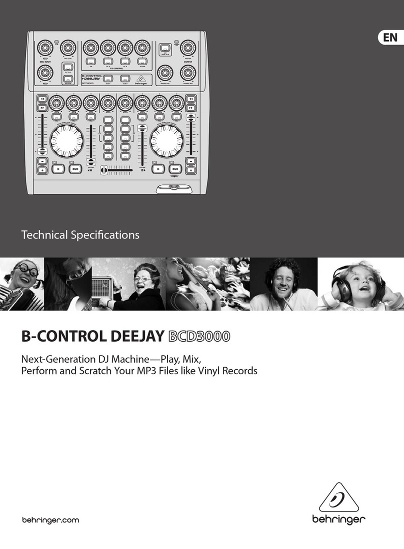 Behringer B-Control Deejay BCD3000 User manual