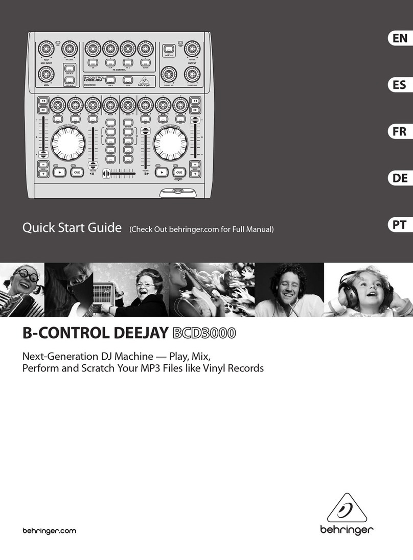 Behringer B-Control Deejay BCD3000 User manual