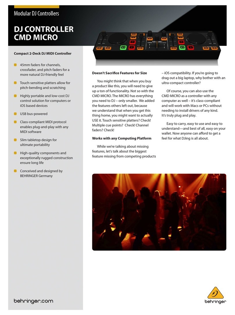 Behringer DJ CONTROLLER CMD MICRO User manual