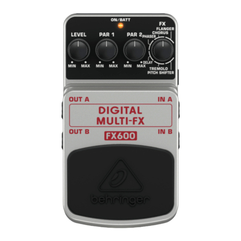 Behringer Digital Multi-FX FX600 User manual