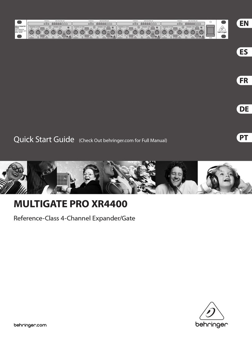 Behringer MULTIGATE PRO XR4400 quick start guide