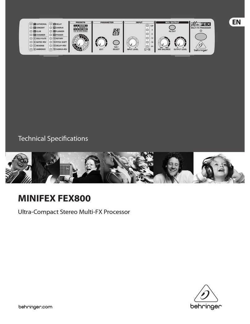 Behringer MINIFEX FEX800 User manual