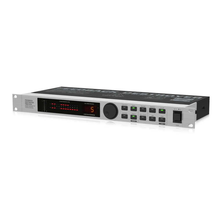 Behringer FEEDBACK DESTROYER FBQ1000 User manual Behringer FEEDBACK DESTROYER FBQ1000 User manual