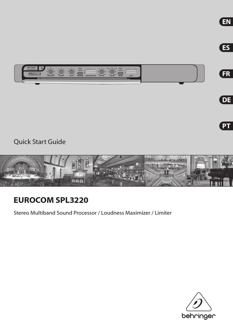 Behringer EUROCOM SPL3220 User manual