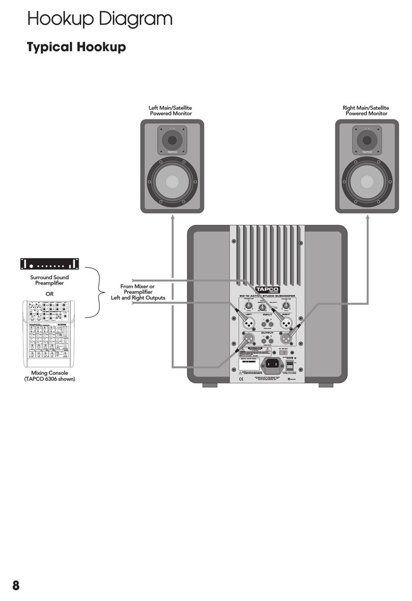 Mackie SW-10 manual