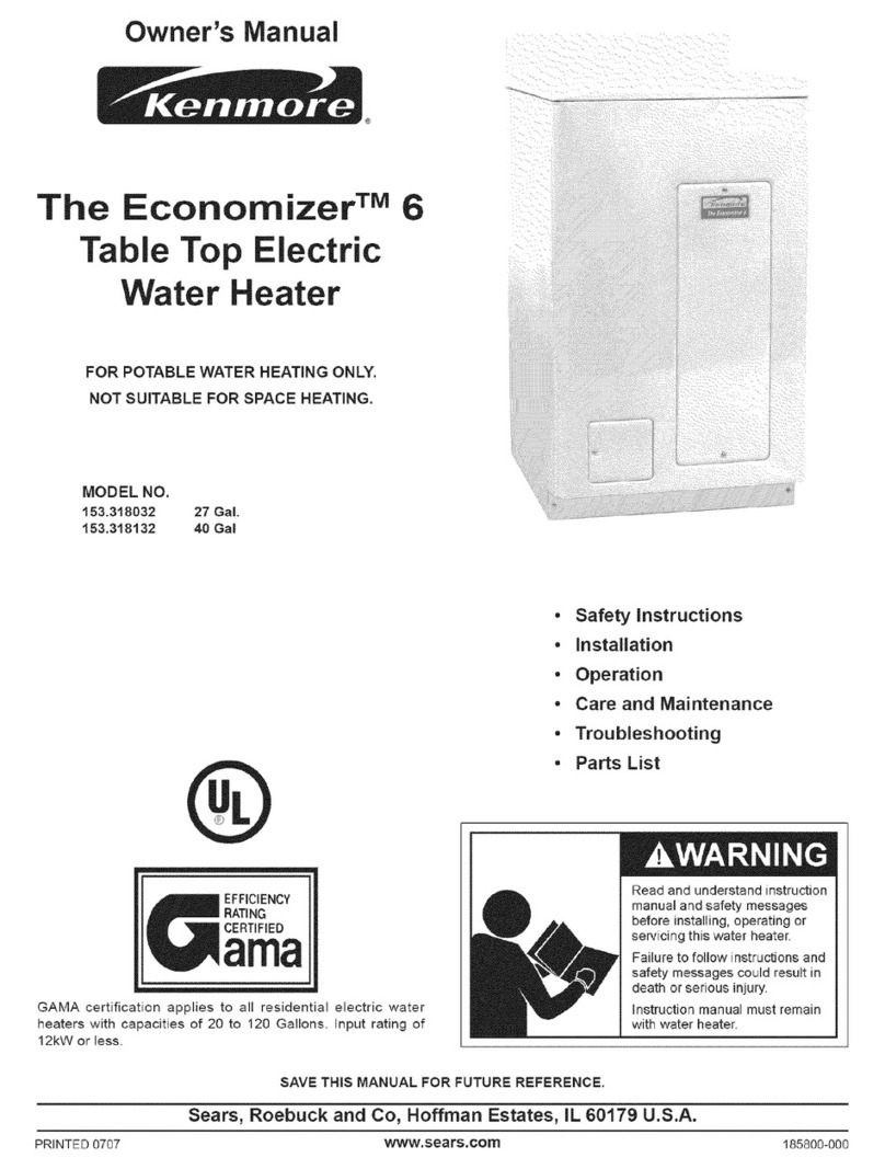 Kenmore 153.318032 owner's manual