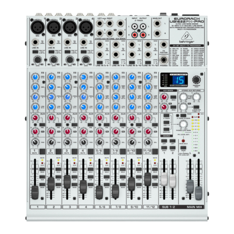 Behringer EURORACK UB1622FX-PRO User manual