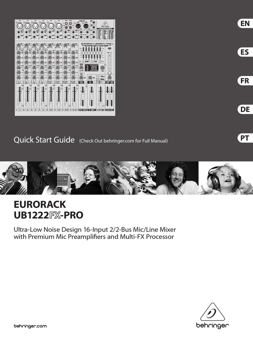 Behringer Eurorack UB1222FX-PRO User manual