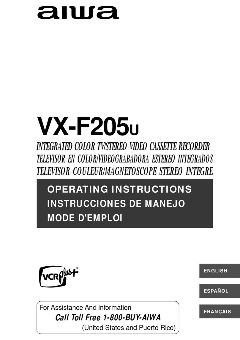 Aiwa VX-F205u operating instructions