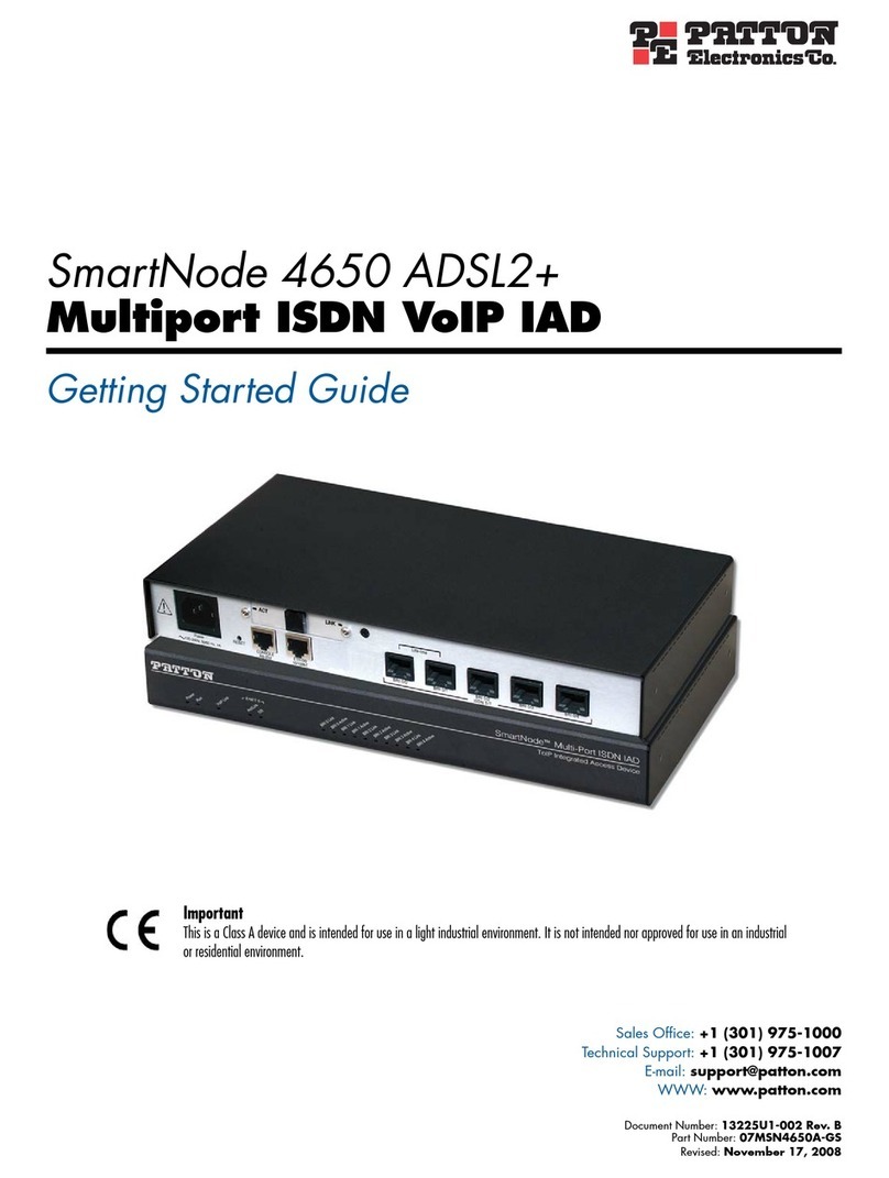 Patton SmartNode 4650 ADSL2+ Getting started guide