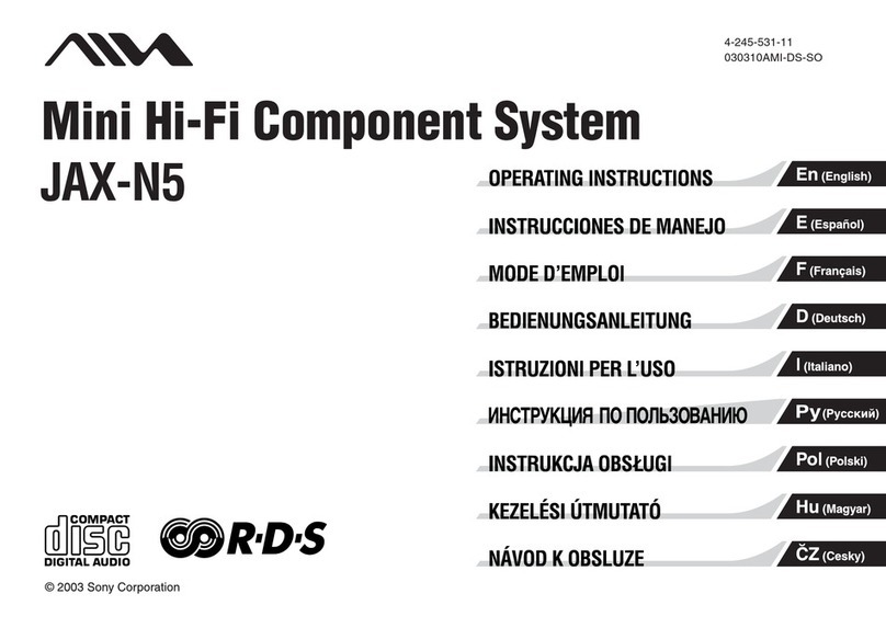 Aiwa JAX-N5 User manual Aiwa JAX-N5 User manual