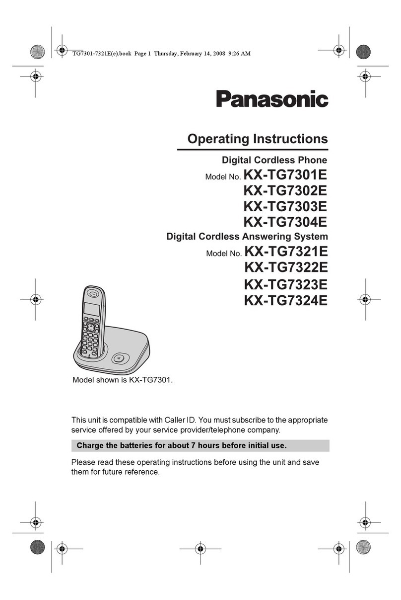 Panasonic KX-TG7301E operating instructions
