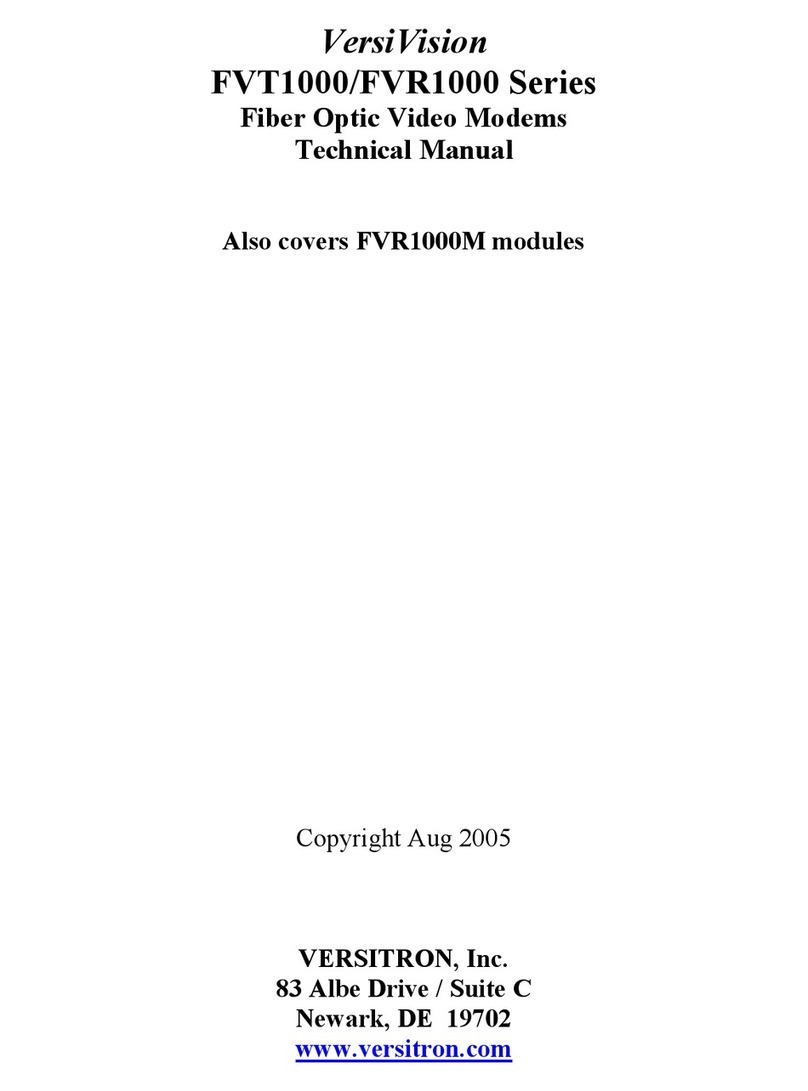 Versitron FVT1000 Series User manual