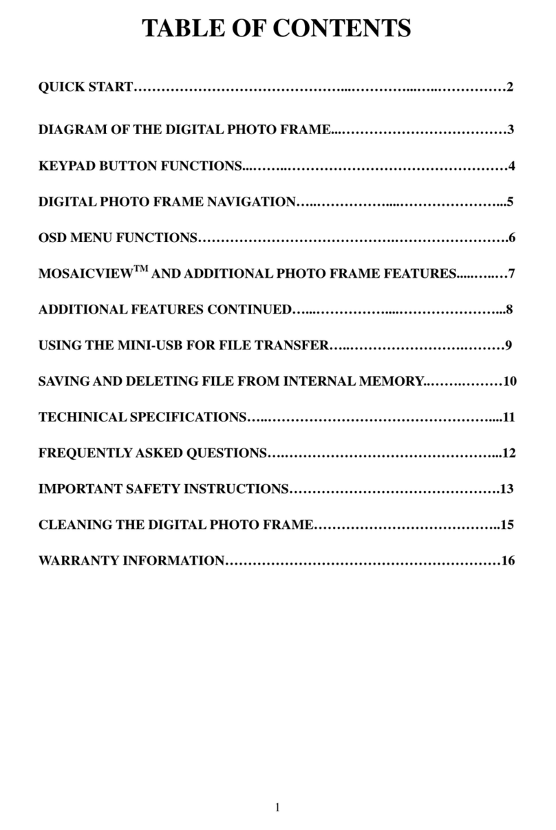 Westinghouse DPF-1021 - Digital Photo Frame User manual