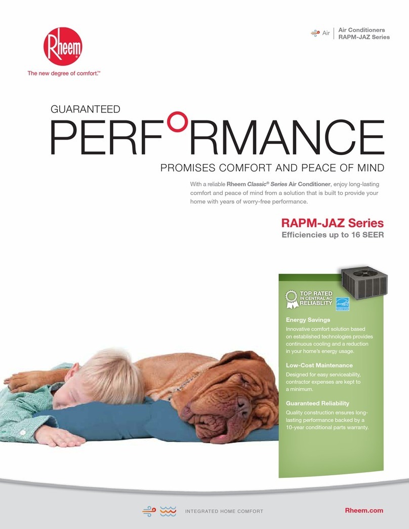 Rheem RANL-JAZ User manual