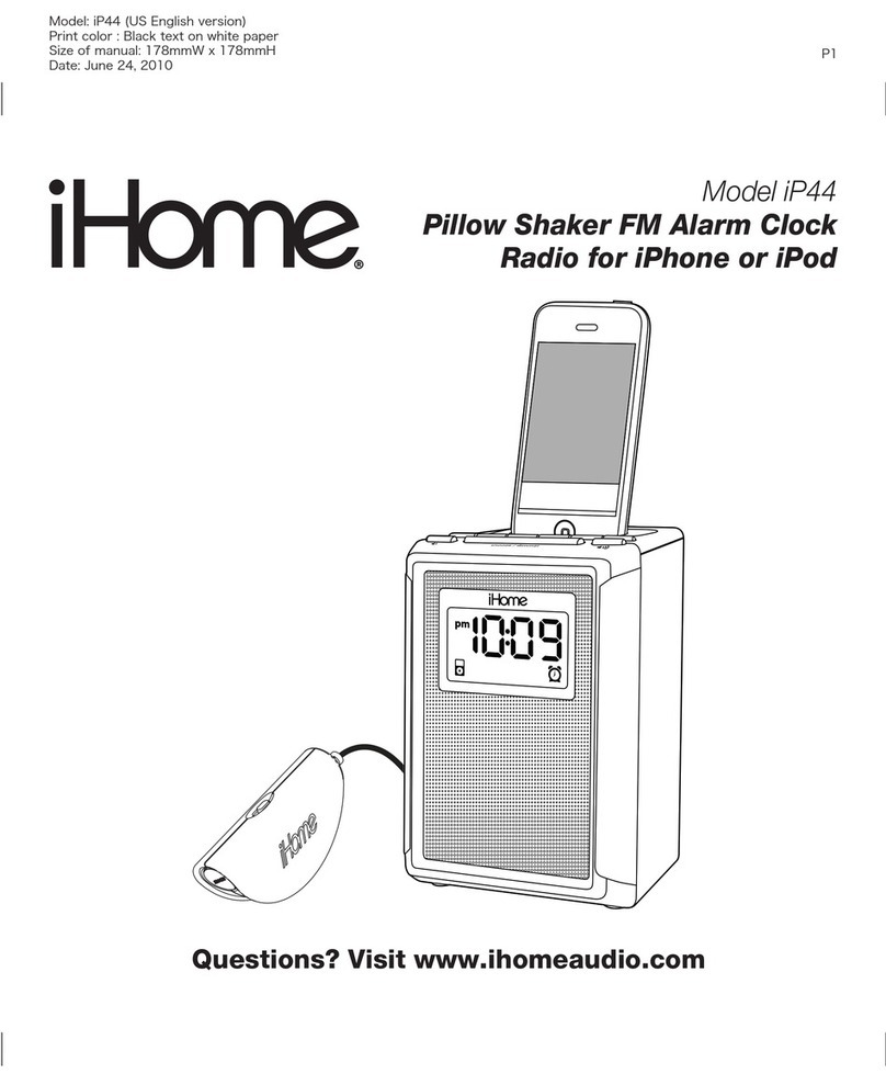 iHome iP44 instruction manual