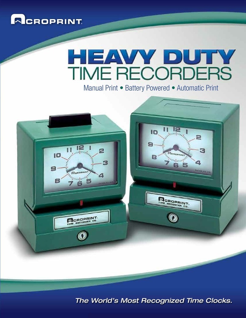 Acroprint Heavy Duty Owner's manual