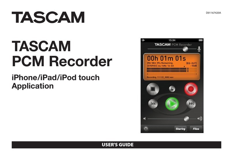 Tascam TASCAM PCM Recorder user guide