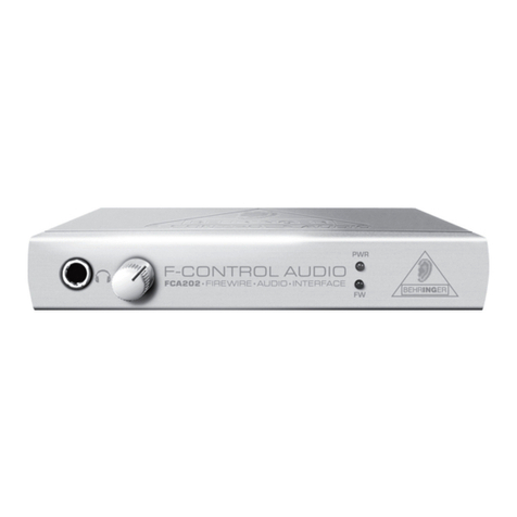 Behringer F-Control Audio FCA202 Technical specifications