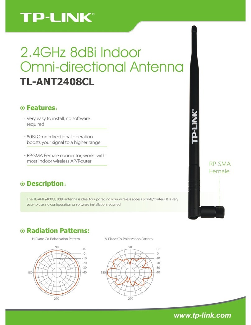 TP-Link TL-ANT2408CL - 8dBi Antenna -2.4GHz User manual TP-Link TL-ANT2408CL - 8dBi Antenna -2.4GHz User manual