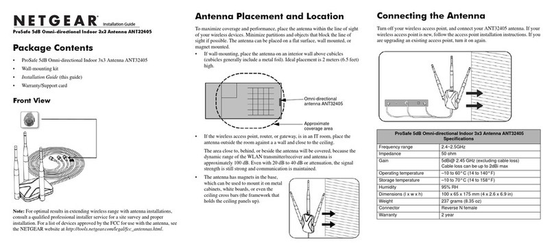 NETGEAR ANT32405 - PROSAFE 5 dBi 3x3 Omni-directional... User manual NETGEAR ANT32405 - PROSAFE 5 dBi 3x3 Omni-directional... User manual