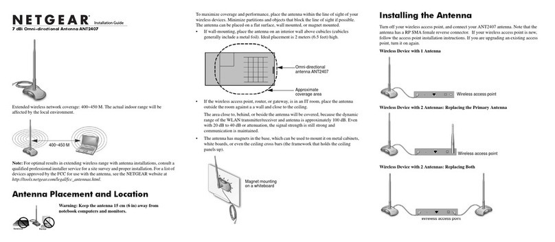 NETGEAR ANT2407 - PROSAFE Indoor 7 dBi Omni-directional... User manual NETGEAR ANT2407 - PROSAFE Indoor 7 dBi Omni-directional... User manual