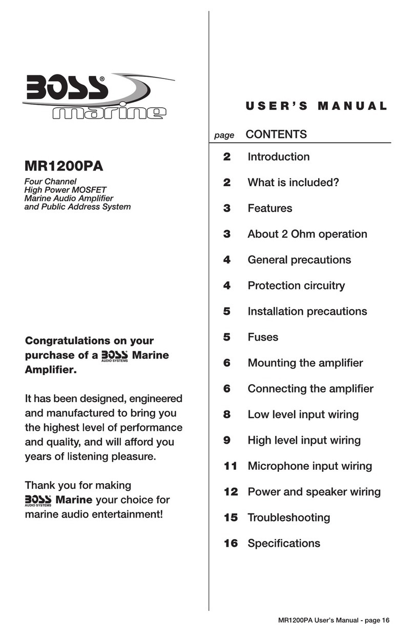 Boss marine MR1200PA user manual