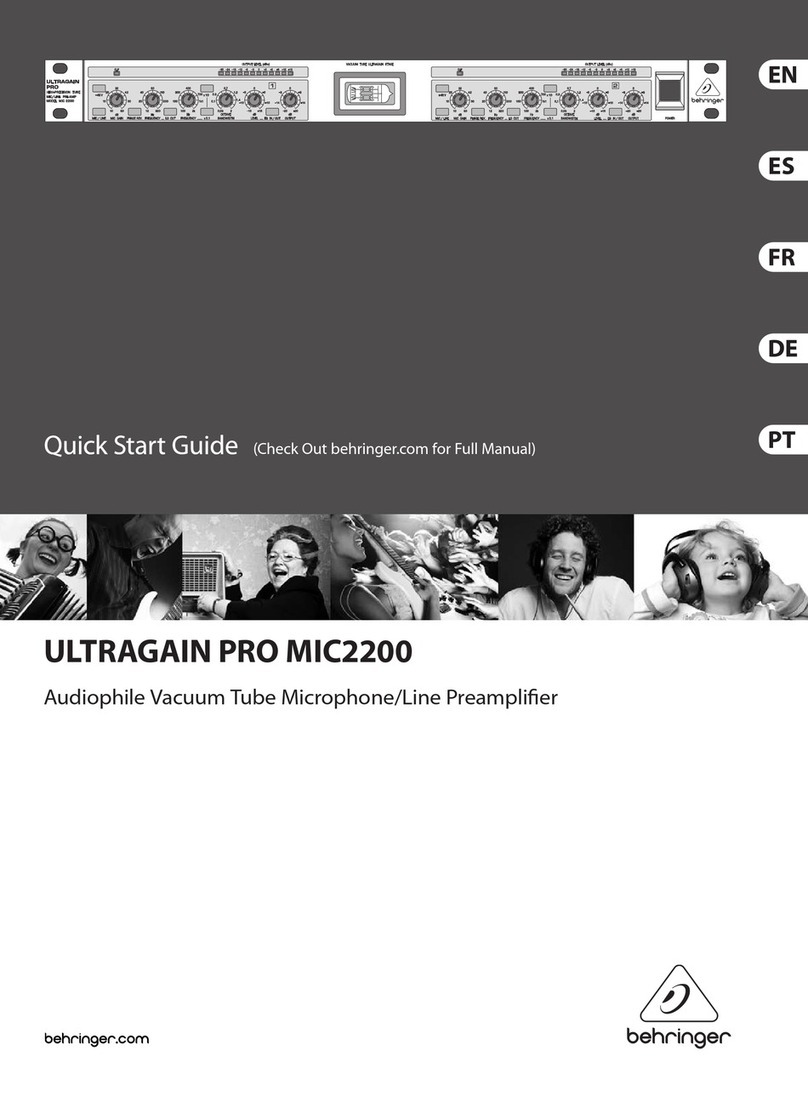 Behringer Ultragain Pro MIC2200 User manual Behringer Ultragain Pro MIC2200 User manual