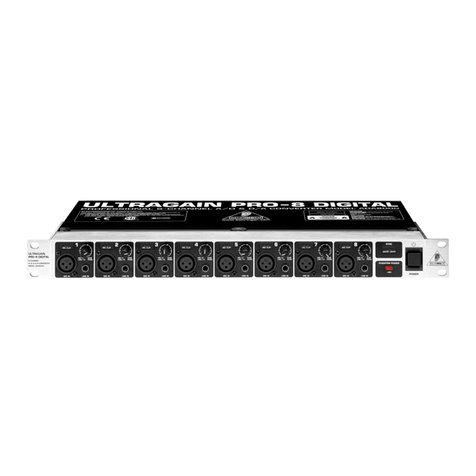 Behringer ULTRAGAIN PRO-8 DIGITAL ADA8000 quick start guide Behringer ULTRAGAIN PRO-8 DIGITAL ADA8000 quick start guide