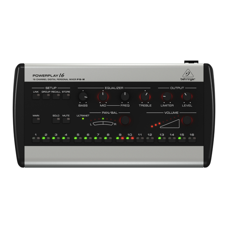 Behringer POWERPLAY 16 P16-M User manual