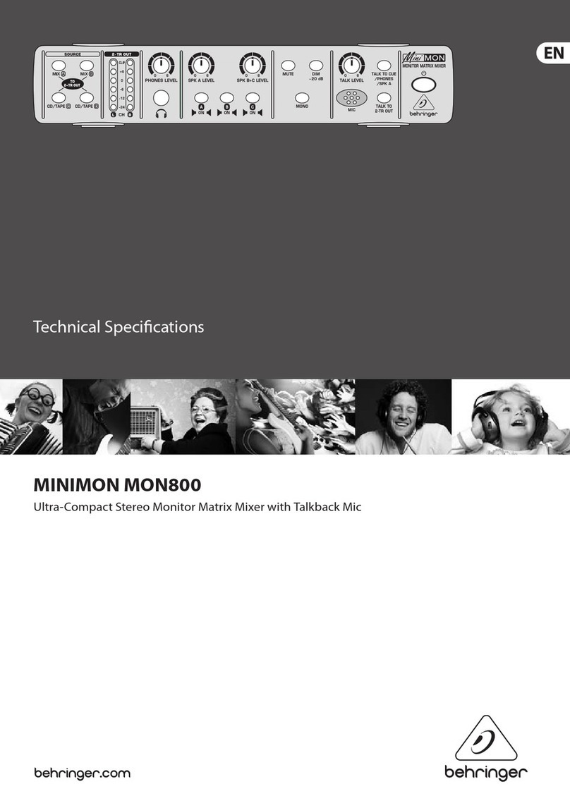 Behringer Minimon Mon800 User manual