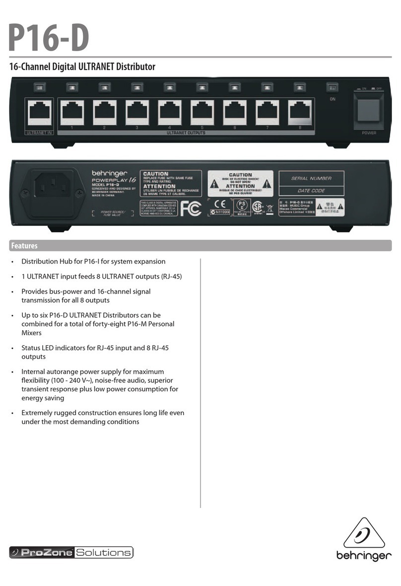 Behringer POWERPLAY 16 P16-D User manual