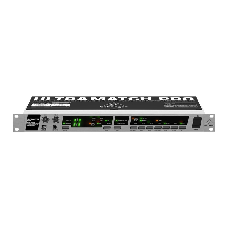 Behringer Ultramatch Pro SRC2496 user manual