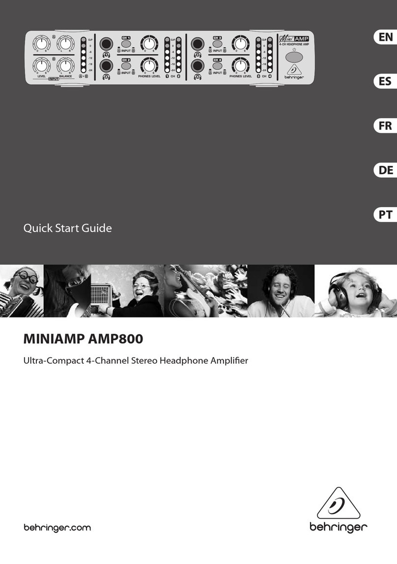 Behringer Miniamp AMP800 User manual