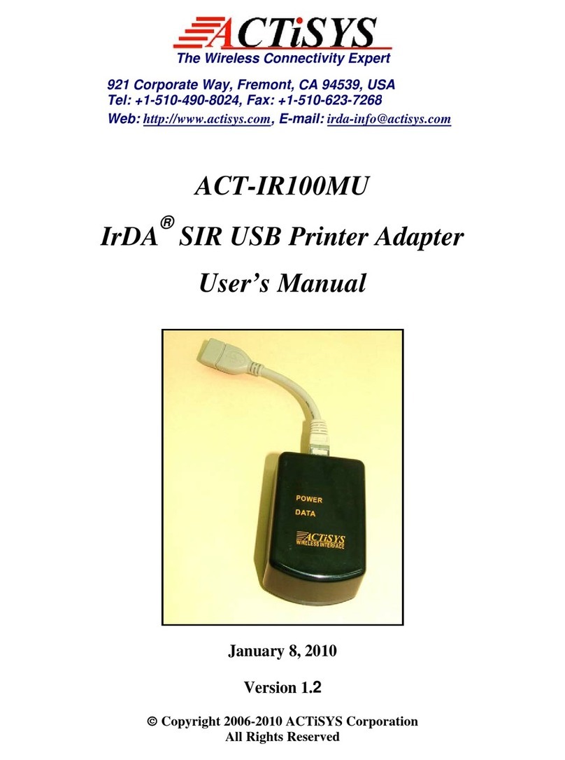 ACTiSYS ACT-IR100MU user manual