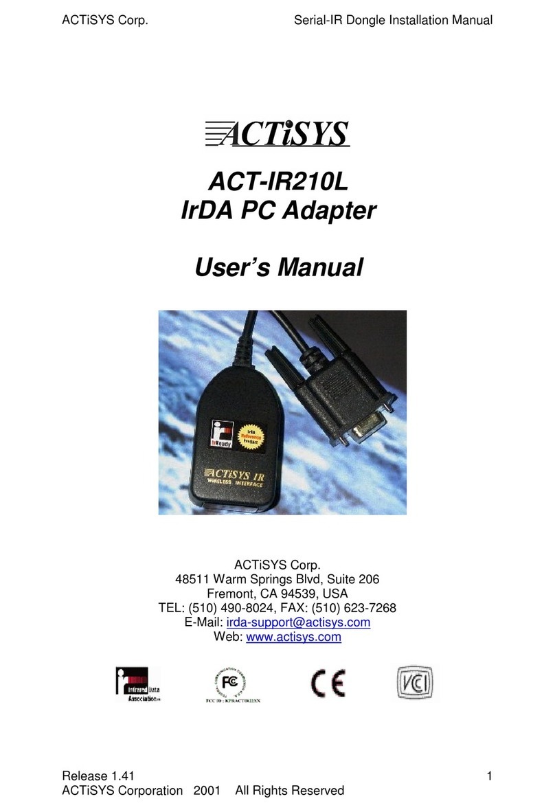 ACTiSYS ACT-IR210L User manual