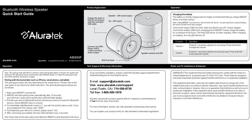 Aluratek ABS03F quick start guide