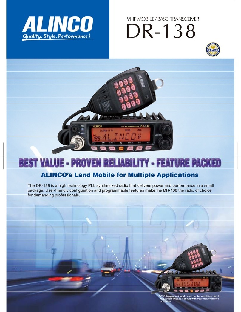 Alinco DR-138 Owner's manual