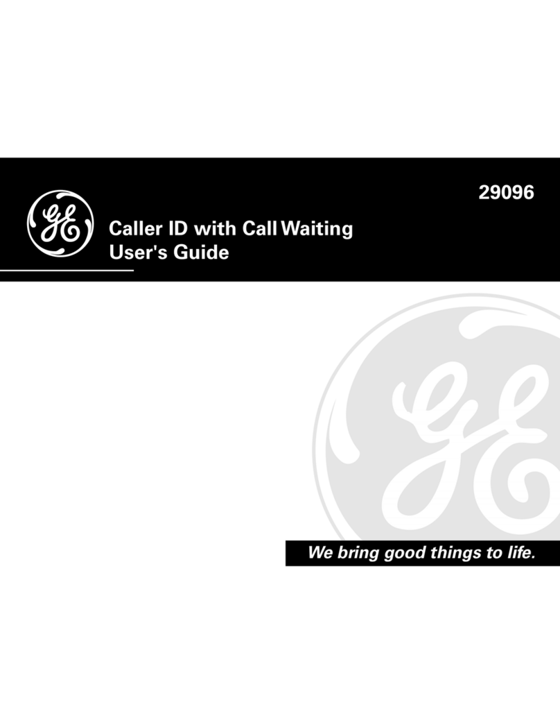 GE 290961 - Call Waiting Caller ID User manual