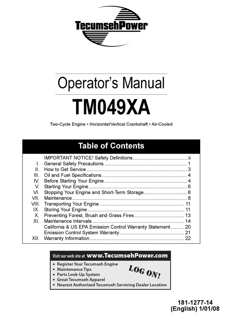 Tecumseh TC300 SERIES User manual