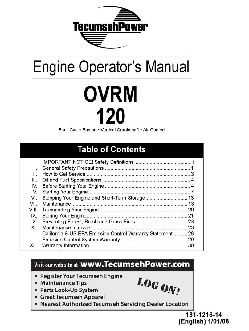 Tecumseh OVRM120 Operator's manual