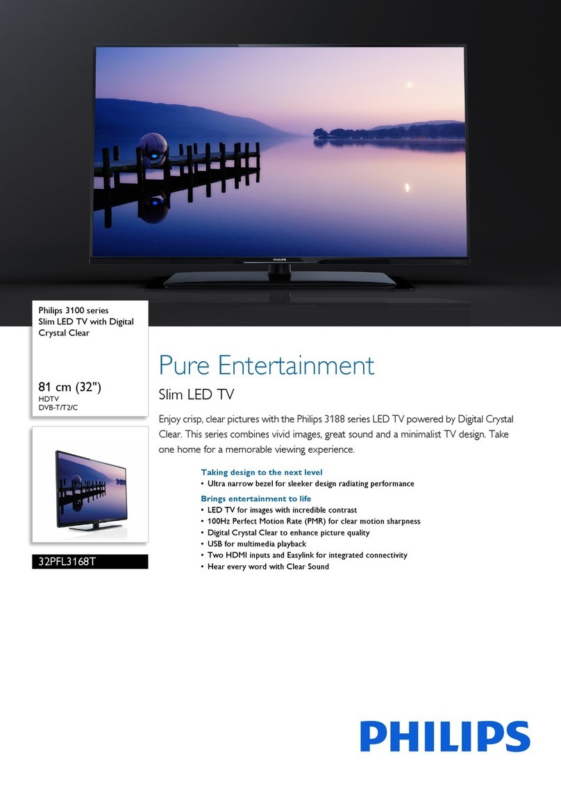 Philips Slim 3100 series 32PFL3168T/60 User manual