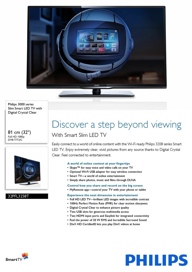 Philips Slim Smart 3000 series 32PFL3258T/12 User manual