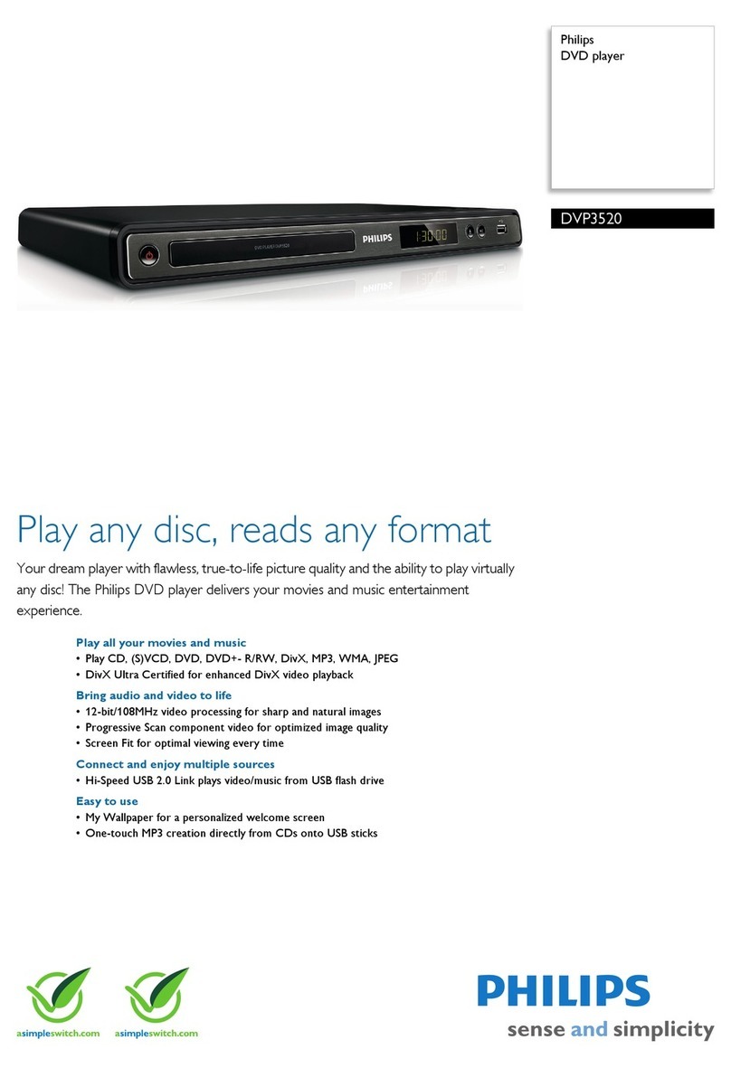 Philips DVP3520 User manual Philips DVP3520 User manual